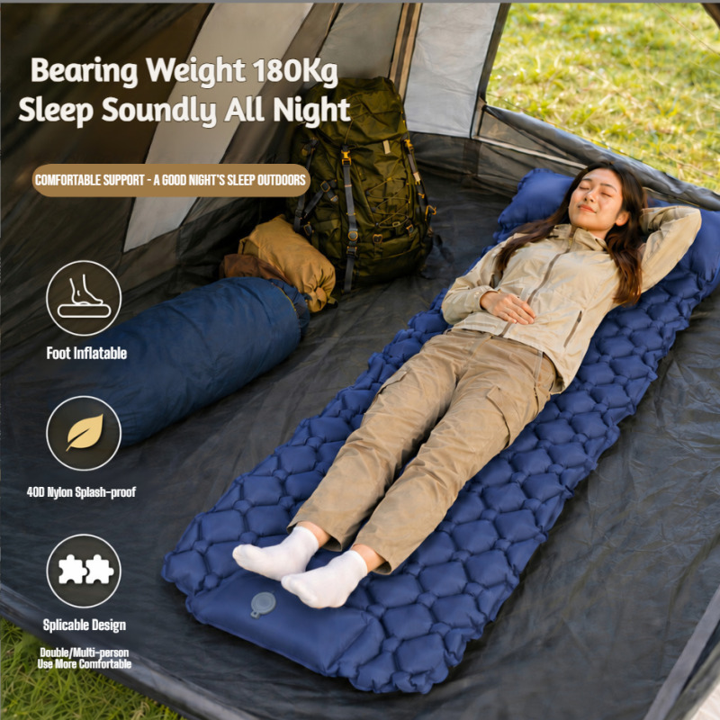 Outdoor Camping Rugs - Materassino Autogonfiabile da Campeggio per Esterni
