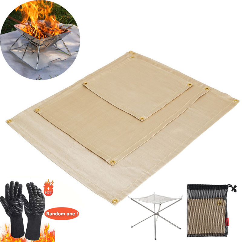 Outdoor Camping Rugs - Tappetino Ignifugo per Campeggio all'Aperto, Barbecue