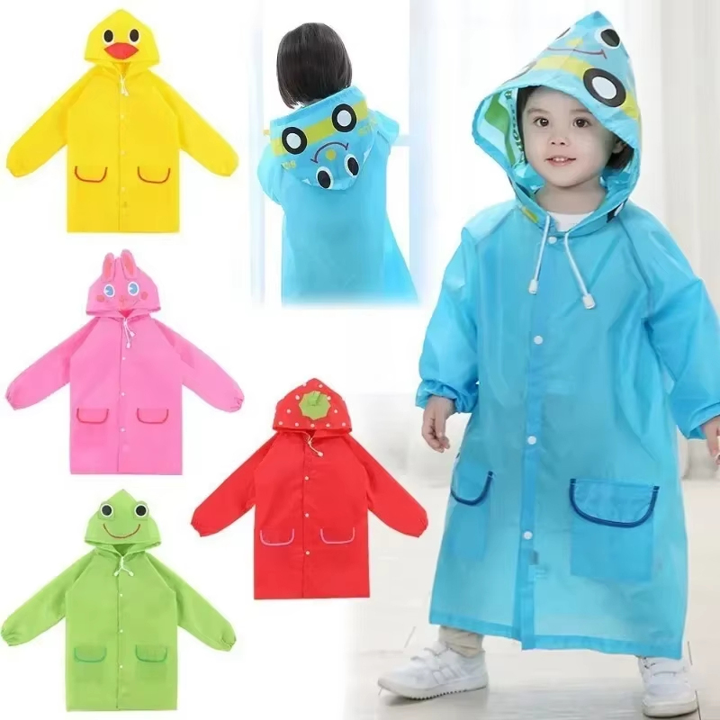 Camping Rain Poncho - Impermeabile bambini Cartoon Animal Style impermeabile