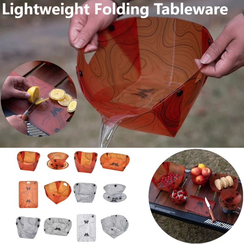 Outdoor Camping Dining Set - Stoviglie da campeggio pieghevoli Ciotola portatile