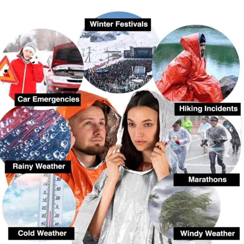 1Pz/2Pz Poncho Impermeabile di - Camping Rain Poncho recensione e prezzo