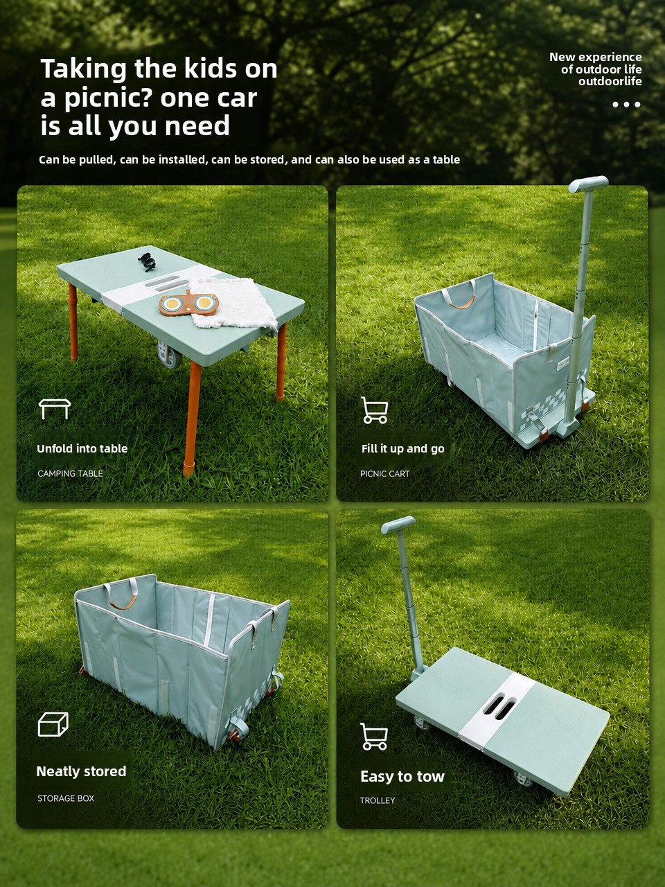 Carrello pieghevole da esterno - Outdoor Camping Trolley recensione e prezzo